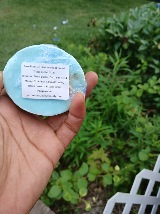 Handmade Oatmeal, Triple Butter  Soap (Scented)
